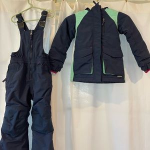 Girls Lands End Squall waterproof Jacket & Snowpant set - size 4 / 5